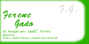 ferenc gado business card